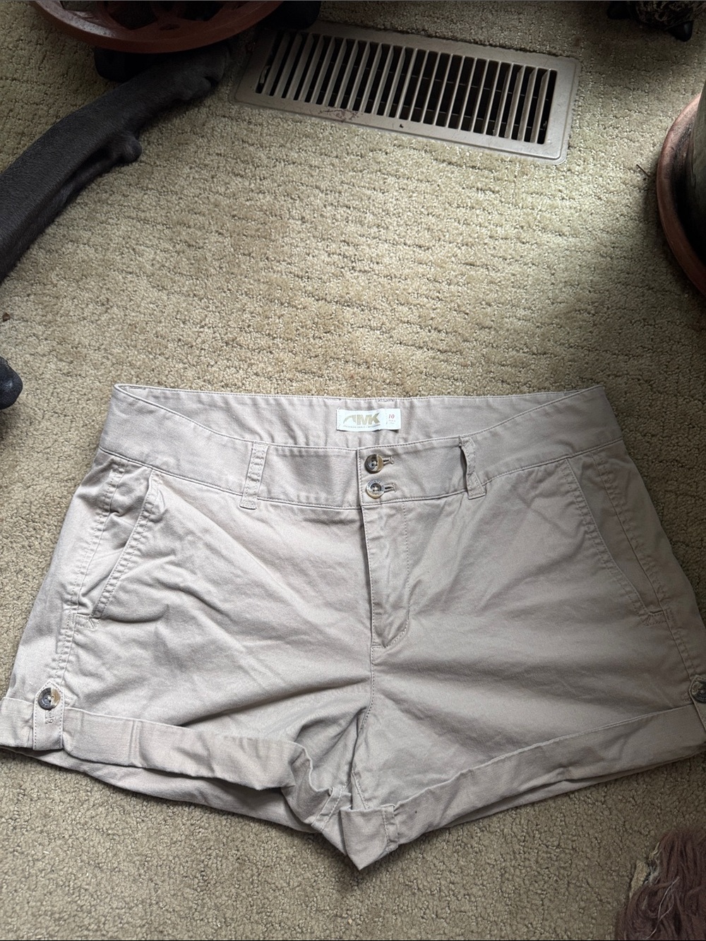 Michael Kors Beige Women's Casual Cotton Blend Shorts